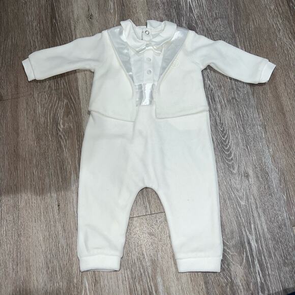 Tina Mur Soft Velvet Baby Suit and Bow tie Onesie 6 months - Picture 2 of 5